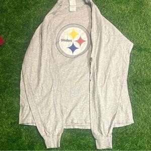 Glidan Sports Illustrated Pittsburgh Steelers Gray Long Sleeve Tee XL